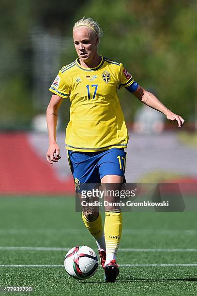Caroline Seger of Sweden controls the ball during the FIFA Women's World Cup Canada 2015 Round of 16 match between Germany and Sweden at Lansdowne...