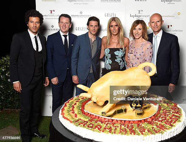 Francesco Scianna, Alain Zimmermann, James Marsden, Tiziana Rocca, Silvia Grilli and Beppe Ambrosini attend the Baume & Mercier and Grazia Gala...