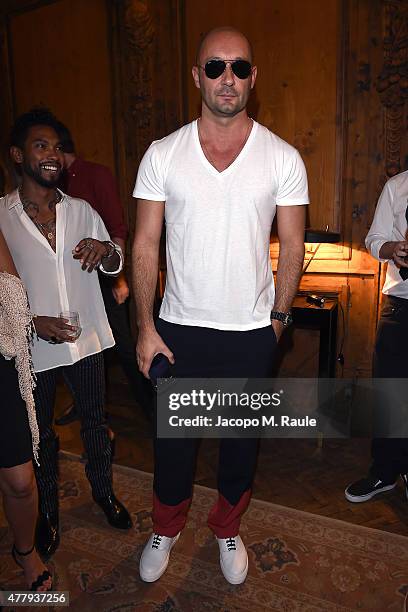 Milan Vukmirovic attends GQ Party for Jim Moore during Milan Menswear Fashion Week Spring/Summer 2016 at Casa Degli Atellani on June 20, 2015 in...