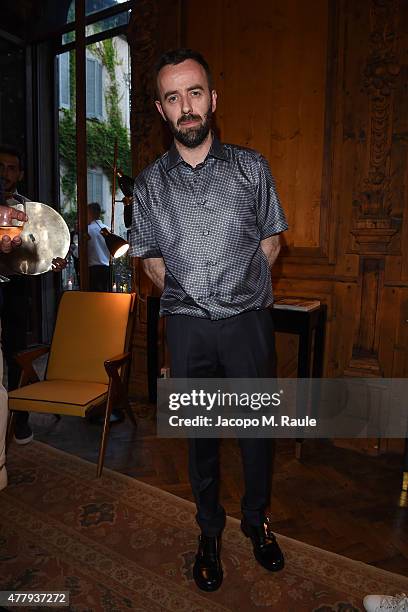 Brendan Mullane attends GQ Party for Jim Moore during Milan Menswear Fashion Week Spring/Summer 2016 at Casa Degli Atellani on June 20, 2015 in...