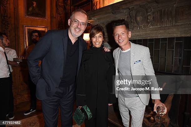 Jim Moore, and Jim Nelson attend GQ Party for Jim Moore during Milan Menswear Fashion Week Spring/Summer 2016 at Casa Degli Atellani on June 20, 2015...