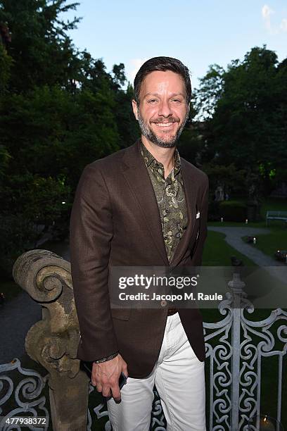 Guest attends GQ Party for Jim Moore during Milan Menswear Fashion Week Spring/Summer 2016 at Casa Degli Atellani on June 20, 2015 in Milan, Italy.