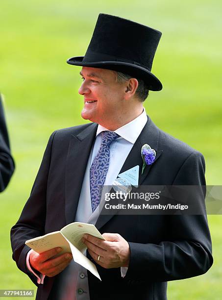 Hugh Bonneville attends day 5 of Royal Ascot at Ascot Racecourse on June 20, 2015 in Ascot, England.