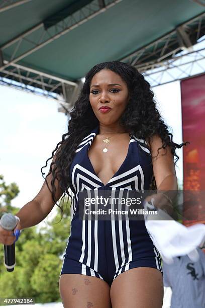 Coco Kiss Performs at the Hot 107.9 Birthday Bash Block Party at Centennial Olympic Park on June 20, 2015 in Atlanta, Georgia.