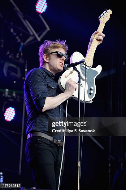 Musician John Britt Daniel of Spoon performs onstage during day 3 of the Firefly Music Festival on June 20, 2015 in Dover, Delaware.