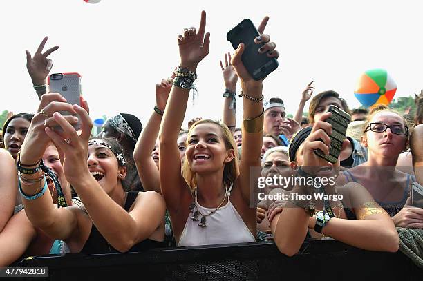 Guests enjoy the Dirty Heads performance during day 3 of the Firefly Music Festival on June 20, 2015 in Dover, Delaware.