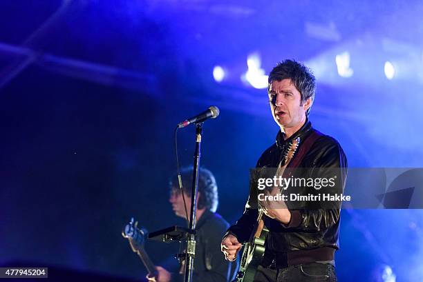 Noel Gallagher of Noel Gallagher's High Flying Birds performs on stage at Beekse Bergen on June 20, 2015 in Hilvarenbeek, Netherlands