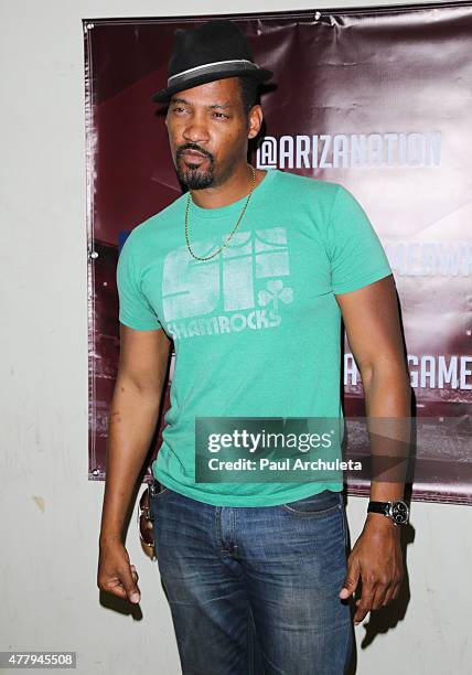 Actor Darren L. Miller attends the Celebrity Basketball Game on June 20, 2015 in Reseda, California.
