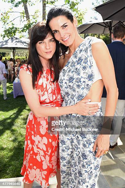Actors Selma Blair and Angie Harmon attended a tea party to support the Charlotte & Gwenyth Gray Foundation to cure Batten Disease on Saturday, June...