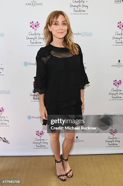 Actress Sasha Alexander attended a tea party to support the Charlotte & Gwenyth Gray Foundation to cure Batten Disease on Saturday, June 20th in...