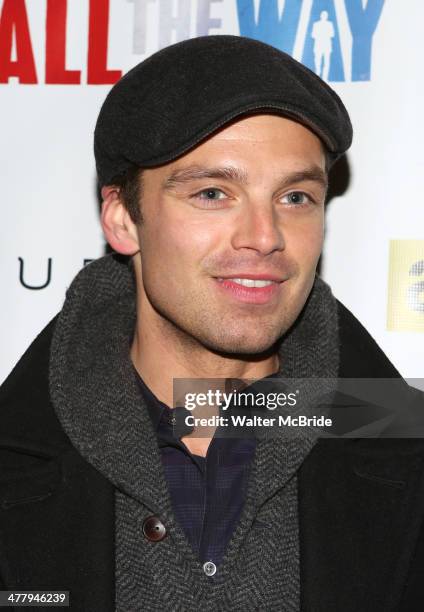 Sebastian Stan attends "All The Way" opening night at Neil Simon Theatre on March 6, 2014 in New York City.