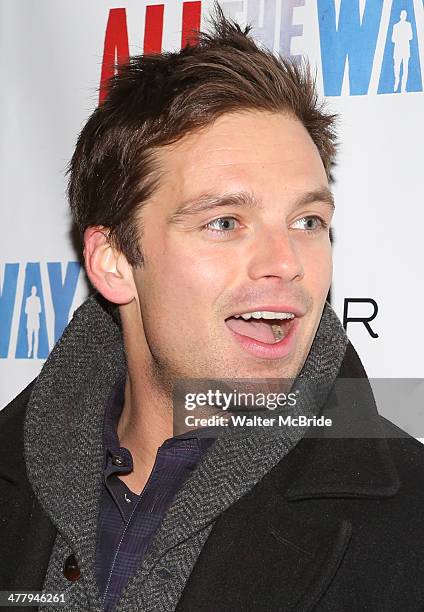 Sebastian Stan attends "All The Way" opening night at Neil Simon Theatre on March 6, 2014 in New York City.