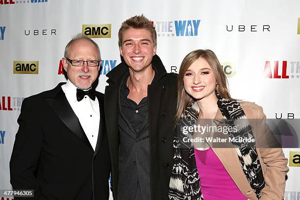 Playwright Robert Schenkkan and family attend "All The Way" opening night at Neil Simon Theatre on March 6, 2014 in New York City.