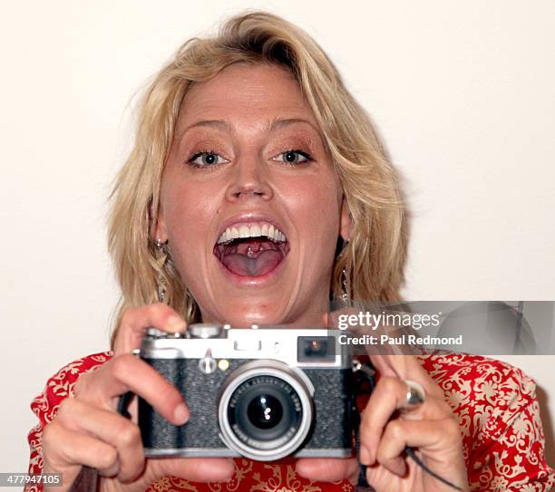 Actress Estella Warren attends Alexander Yulish "An Unquiet Mind" VIP Opening Reception at KM Fine Arts LA Studio on March 8, 2014 in Los Angeles,...