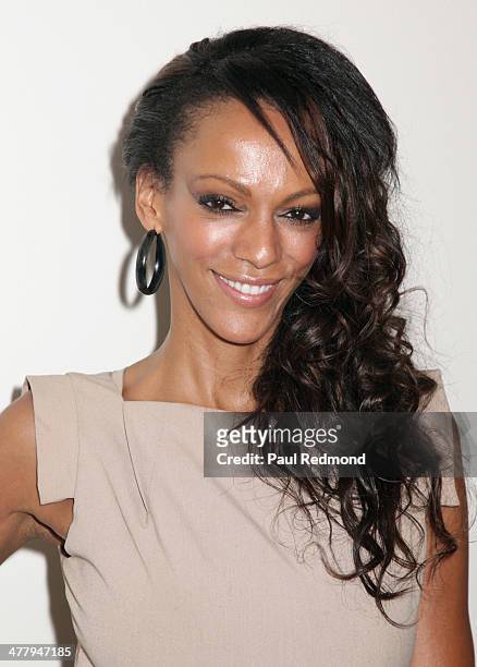 Actress Judith Shekoni attends Alexander Yulish "An Unquiet Mind" VIP Opening Reception at KM Fine Arts LA Studio on March 8, 2014 in Los Angeles,...