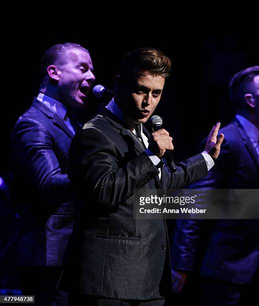 Broadway actor Michael Longoria performs during The Midtown Men Homecoming Concert at Beacon Theatre on June 20, 2015 in New York City.