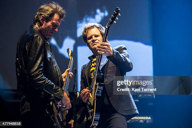 John Taylor and Dominic Brown of Duran Duran perform on stage during day 3 of Sonar Music Festival on June 20, 2015 in Barcelona, Spain.