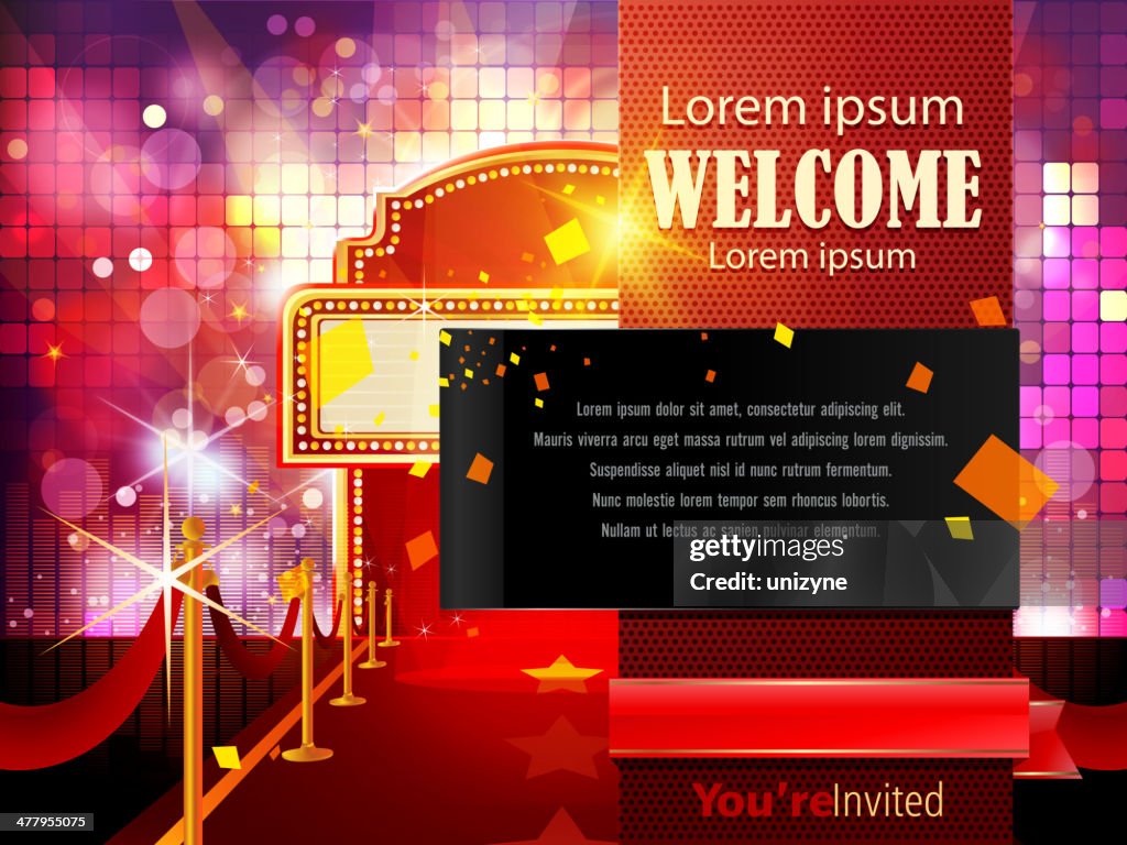 Entertainment Background with Copy space