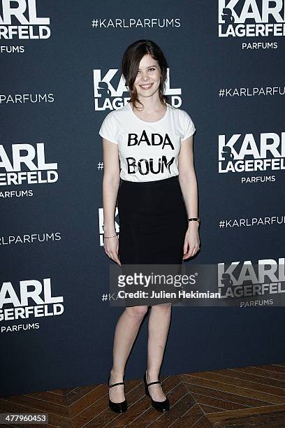 Lou Lesage attends the Karl Lagerfeld New Perfume launch party at Palais Brongniart on March 11, 2014 in Paris, France.
