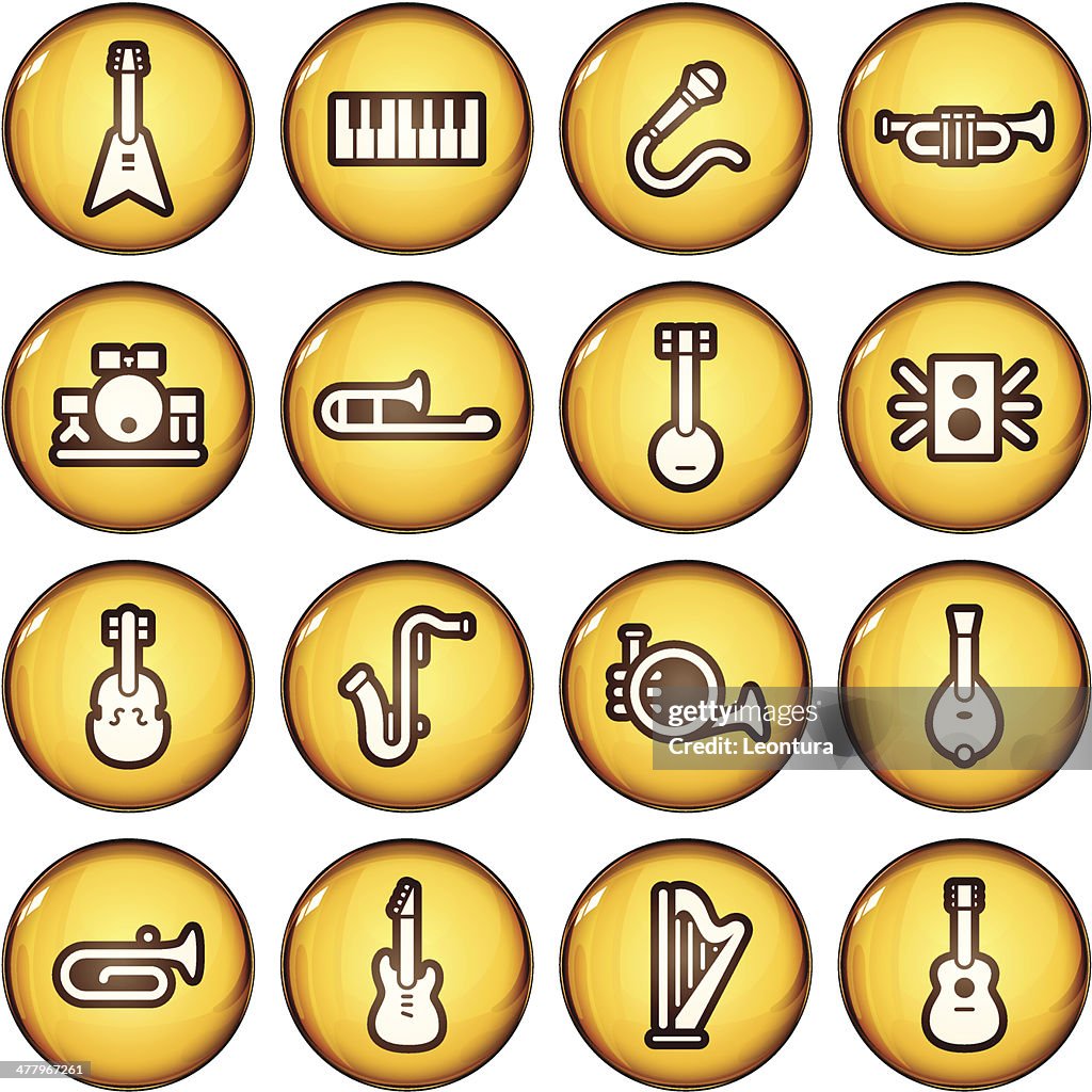 Golden ícones de instrumentos