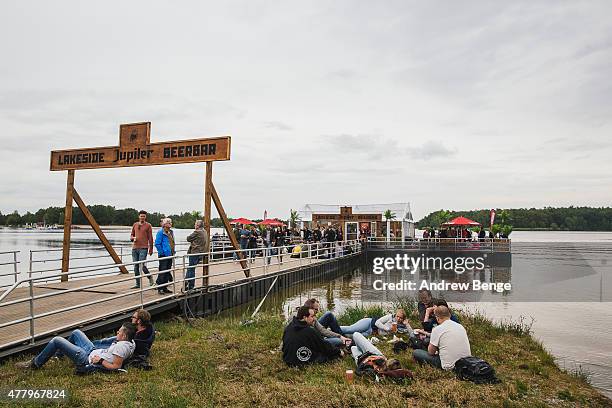 General view of festival goers at Best Kept Secret Festival at Beekse Bergen on June 20, 2015 in Hilvarenbeek, Netherlands.