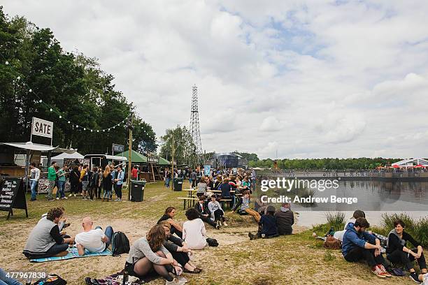 General view of festival goers at Best Kept Secret Festival at Beekse Bergen on June 20, 2015 in Hilvarenbeek, Netherlands.