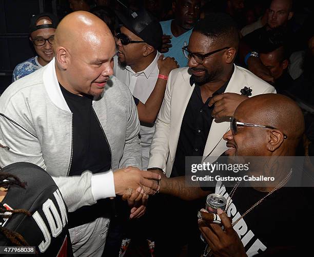 Fat Joe,DJ IRIE and Jermaine Dupri attends Irie Weekend Closing Party With Timbaland & Lil' Jon at E11EVEN on June 20, 2015 in Miami, Florida.