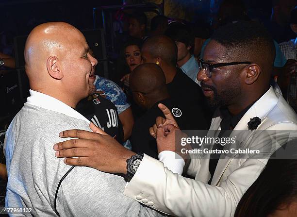 Fat Joe and DJ IRIE attends Irie Weekend Closing Party With Timbaland & Lil' Jon at E11EVEN on June 20, 2015 in Miami, Florida.