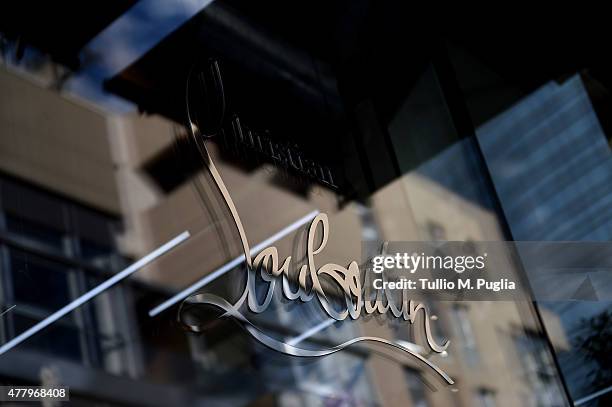 Atmosphere during the Christian Louboutin boutique opening cocktail on June 20, 2015 in Milan, Italy.