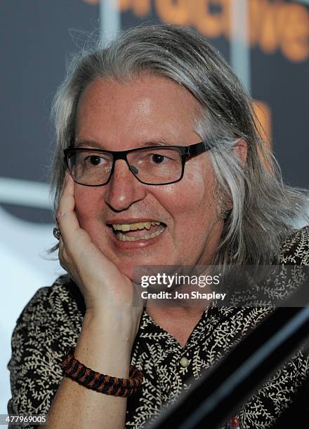 Bruce Sterling speaks onstage at Bruce Sterling Closing Remarks during the 2014 SXSW Music, Film + Interactive Festival at Austin Convention Center...