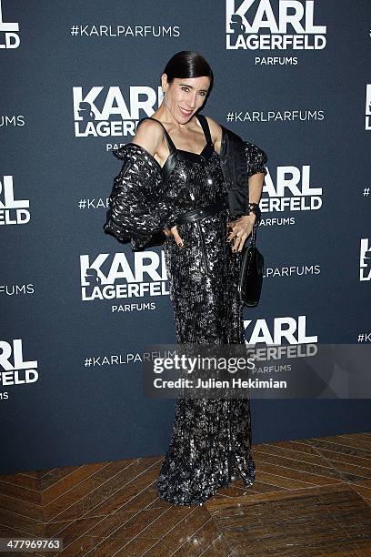 Bianca Li attends the Karl Lagerfeld New Perfume launch party at Palais Brongniart on March 11, 2014 in Paris, France.