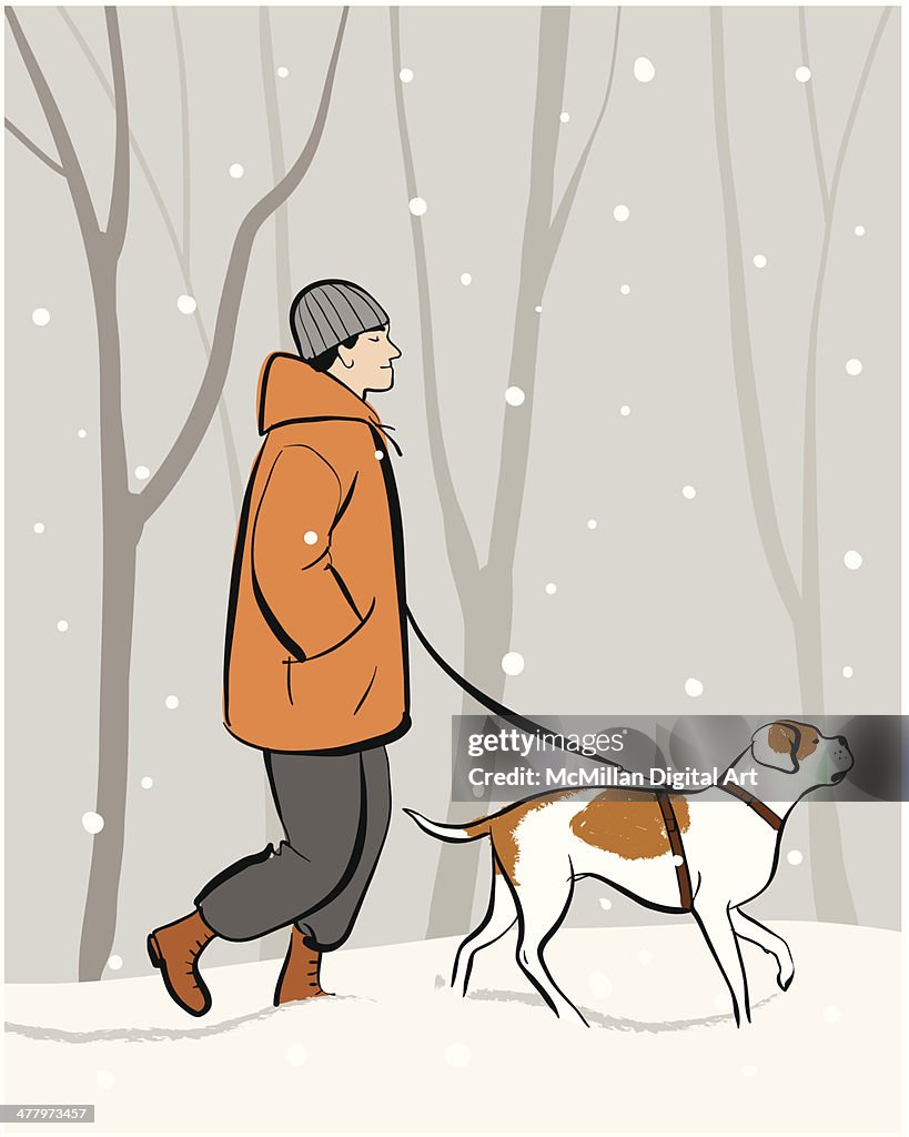 Man Walking Dog High-Res Vector Graphic - Getty Images