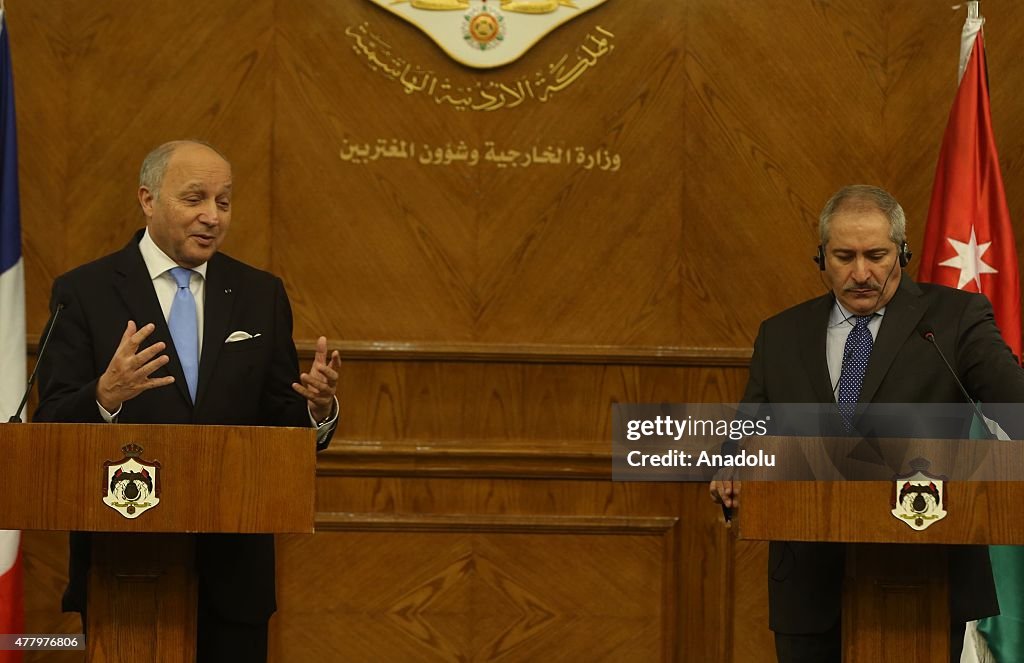 French Foreign Minister Fabius in Jordan