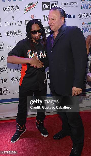 Lil' Jon and Gino Lopinto attends Irie Weekend Closing Party With Timbaland & Lil' Jon at E11EVEN on June 20, 2015 in Miami, Florida.