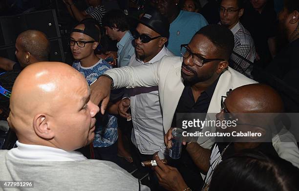 Fat Joe,Timbaland, DJ IRIE and Jermaine Dupri attends Irie Weekend Closing Party With Timbaland & Lil' Jon at E11EVEN on June 20, 2015 in Miami,...