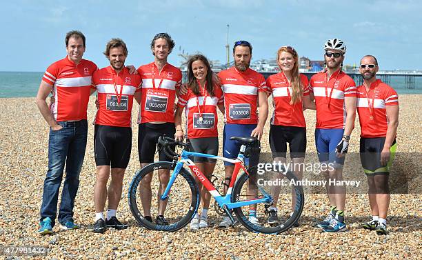 Pippa Middleton Finishes the London To Brighton Bike Ride For British Heart Foundation on June 21, 2015 in Brighton, England.