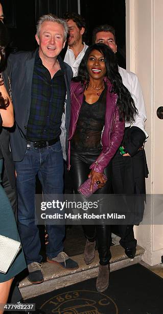 Louis Walsh and Sinitta at the Arts club on March 11, 2014 in London, England.