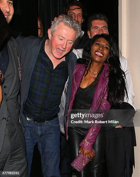 Louis Walsh and Sinitta at the Arts club on March 11, 2014 in London, England.