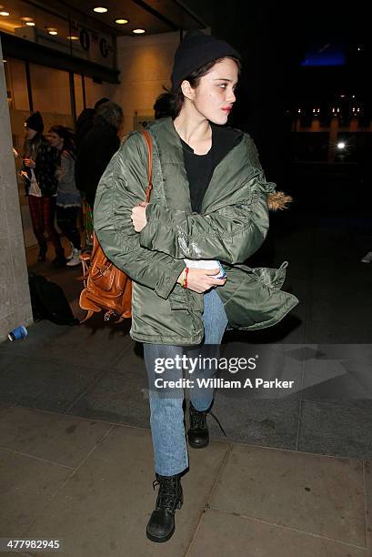 Sky Ferreira leaving Radio One on March 11, 2014 in London, England.