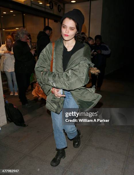 Sky Ferreira leaving Radio One on March 11, 2014 in London, England.