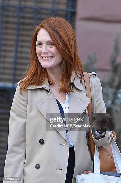 Actress Julianne Moore is seen on March 11, 2014 in New York City.