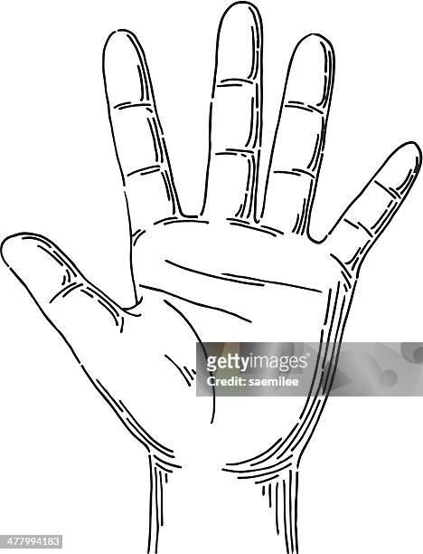 hand - hand waving stock illustrations