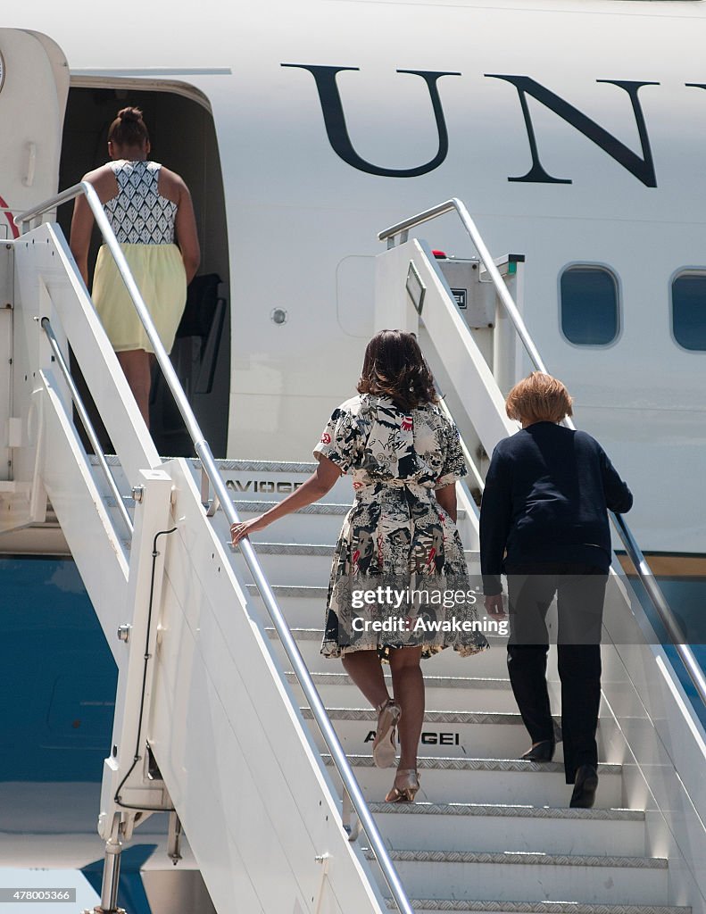 First Lady Michelle Obama Departs From Venice