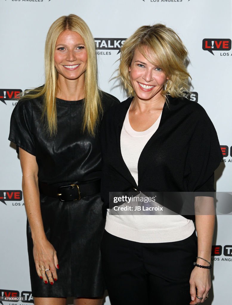 Live Talks Los Angeles Presents An Evening With Chelsea Handler In Conversation With Gwyneth Paltrow