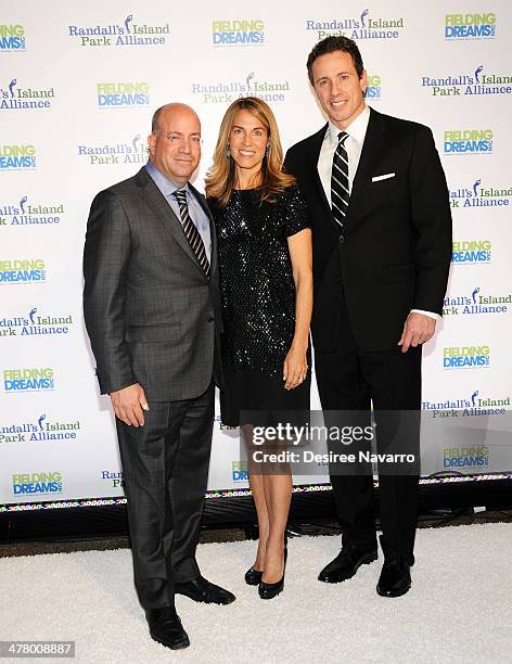 Worldwide President Jeff Zucker with wife Caryn Zucker and CNN New Day anchor Chris Cuomo attend the 2014 Fielding Dreams gala at American Museum of...