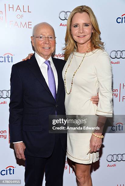 Producer Brandon Stoddard and A.B. Stoddard arrive at the The Television Academy's 23rd Hall Of Fame Induction Gala at The Regent Beverly Wilshire...