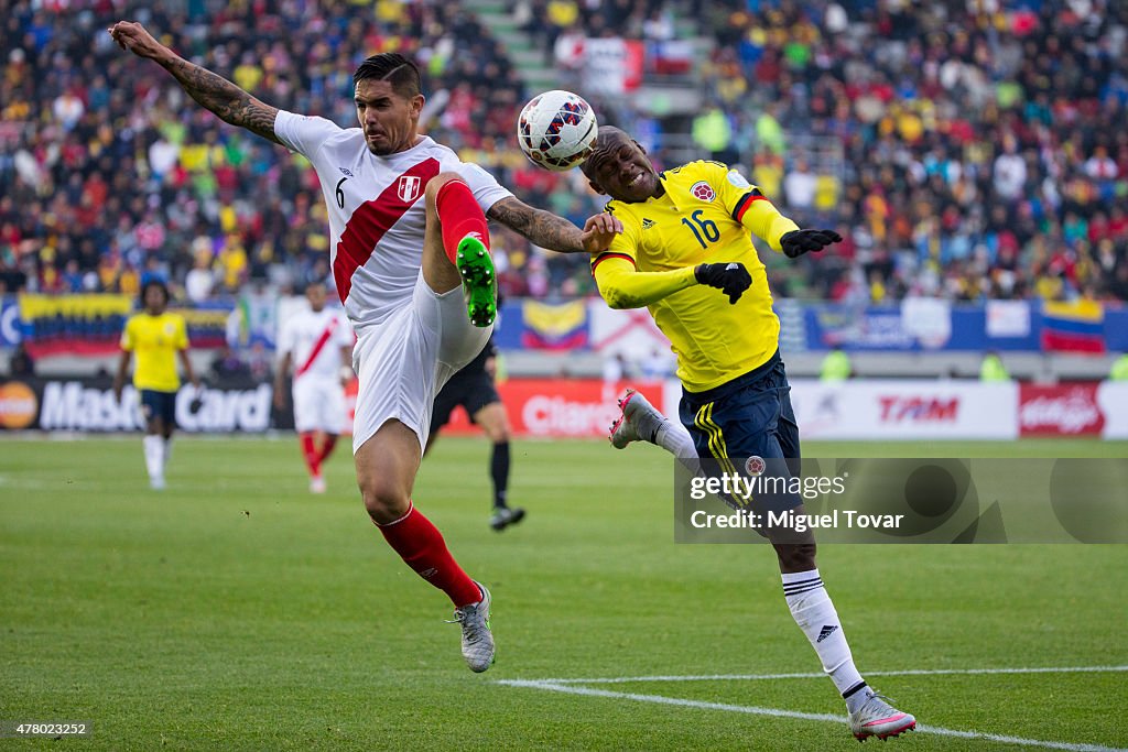 Colombia v Peru: Group C - 2015 Chile Copa America