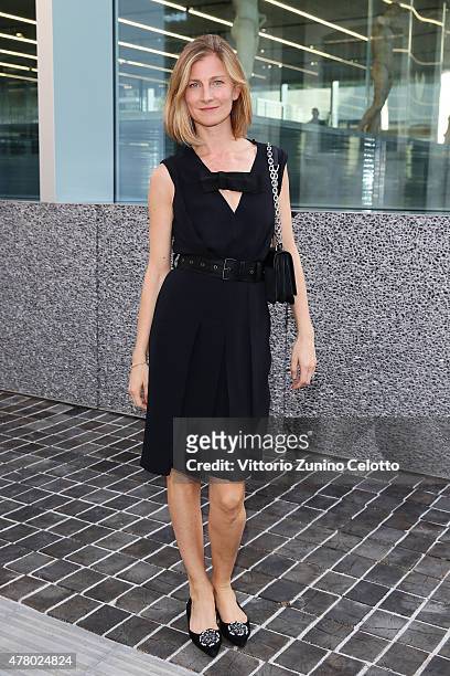Elizabeth von Guttaman attends Prada Menswear Spring/Summer 2016 Cocktail Party at Fondazione Prada at Fondazione Prada on June 21, 2015 in Milan,...