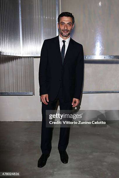 Filippo Timi attends the Prada show during the Milan Men's Fashion Week Spring/Summer 2016 on June 21, 2015 in Milan, Italy.