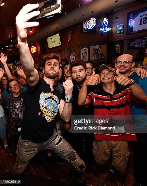 The Swon Brothers, Colton Swon, Zach Swon and ACM Lifting Lives Campers attend ACM Lifting Lives Music Camp Karaoke Night With The Swon Brothers at...